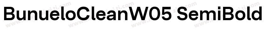 BunueloCleanW05 SemiBold Regular字体转换